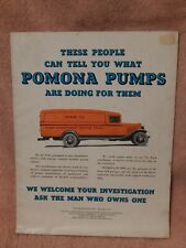 1930s! Pomona Deep Well Turbine Pumps. Sales Brochure  18 pages for sale  Shipping to Canada