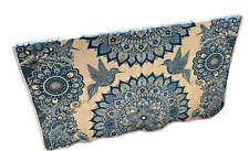 Usado, Colibrí y mandala estampado de cuentas tapiz talla reina azul beige segunda mano  Embacar hacia Argentina