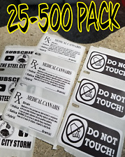 Etiquetas personalizadas de 1,25 x 2,25 polegadas pacote com 100 a 1000 decalques adesivos gráficos preto e branco, usado comprar usado  Enviando para Brazil
