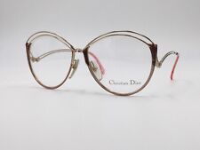 Monturas de gafas Christian Dior para mujer talla ovalada dorada lente 2535 década 1980 vintage segunda mano  Embacar hacia Argentina