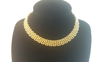 Heavy Vintage 9ct Yellow Gold Gate Link Chain Collar Length Necklace 77g for sale  Shipping to South Africa