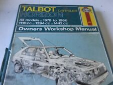 Talbot horizon workshop for sale  SUDBURY