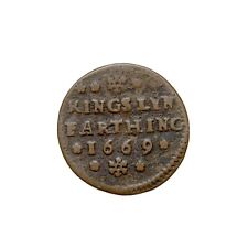 Inglaterra 1669 Norfolk King's Lynn Borough Farthing Token BW.65 comprar usado  Enviando para Brazil