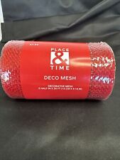 Red deco mesh for sale  Shipping to Ireland