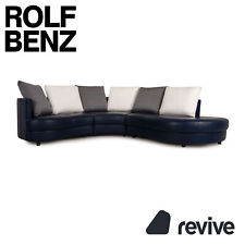 Rolf Benz 4500 Leather Corner Sofa Blue Dark Blue Sofa Couch Recamiere Right na sprzedaż  Wysyłka do Poland