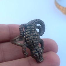 Anel de crocodilo extremamente antigo bronze viking cor prata artefato incrível comprar usado  Enviando para Brazil