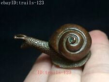 Estatueta de caracol vívida escultura em bronze chinesa antiga coleção enfeite presente comprar usado  Enviando para Brazil