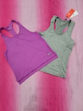 TANK TOP WOMEN'S MEDIUM WORKOUT GYM 2 PIECES GRAY AND PURPLE for sale  Shipping to South Africa