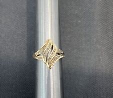 Ouro amarelo 10 quilates e 21 sm. Lindo anel feminino forma sem diamante tamanho 5.3/4 comprar usado  Enviando para Brazil