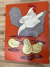 Quebra-cabeça de madeira vintage 1973 galinhas e galinhas pré-k JUDY INSTRUCTO comprar usado  Enviando para Brazil