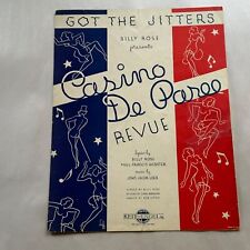 Got The Jitters 1934 Vintage Partitura Piano Voz Guitarra Casino De Paree comprar usado  Enviando para Brazil