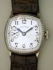 Zegarek na rękę Illinois 14k białe złoto wypełnione poduszką forma deco zegarek na rękę na sprzedaż  Wysyłka do Poland