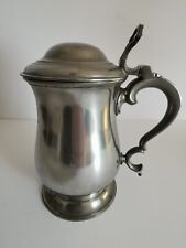 Crown & Rose Cast Pewter Large Tankard Engraved 'New Cross Greyhounds Ltd'  50's for sale  Shipping to South Africa