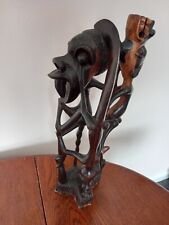 Vintage tall carved wooden African sculpture for sale  Shipping to South Africa