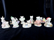 Lenox Monthly Calendar Cat Kitty Figurines LOT of 10 2003 *Incomplete set*, used for sale  Shipping to South Africa