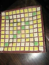 Bandeja de mosaico de azulejo, vintage retrô 4 1/2" quadrado comprar usado  Enviando para Brazil