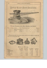 1890's PAPER AD 3 PG Little Giant Corn Crusher Peças Reparo Eagle Hand Sheller comprar usado  Enviando para Brazil