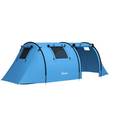 Outsunny 2 Room Camping Family Tent for 3-4 Man, 3000mm Waterproof, Sky Blue for sale  Shipping to South Africa