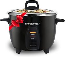 Arroz eléctrico Elite Gourmet ERC2010B 10 tazas cocido, acero inoxidable, negro  segunda mano  Embacar hacia Mexico