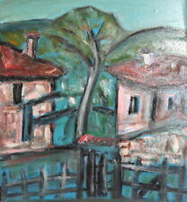 Expressionist Oil Painting Landscape Village , used for sale  Shipping to Canada
