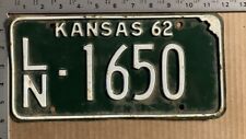 1962 kansas license for sale  Milton Mills