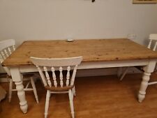 farmhouse pine table 6 chairs for sale  WESTCLIFF-ON-SEA