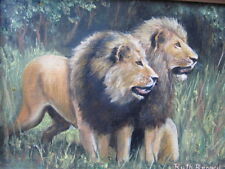 Lion oil painting for sale  Hemet