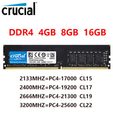 Crucial DDR4 4 GB 8 GB 16 GB RAM memoria PC4 2133 2400 2666 3200 mhz 1,2 V UDimm, usado segunda mano  Embacar hacia Argentina