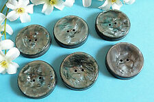 Usado, Impresionantes botones de colección ""guijarros"" gris mármol lote de 6 botones EP.1950 segunda mano  Embacar hacia Argentina