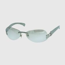 CHANEL 4037 CC Logo owalne bezramkowe białe okulary przeciwsłoneczne Vintage lata 90. 00s na sprzedaż  PL