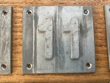 Vintage Galvanised Steel House Number Sign Reclaimed Salvage Old Architectural for sale  Shipping to South Africa