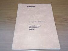 Sperry IU-410 Radar EFIS Interface Manual, used for sale  Shipping to South Africa