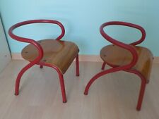 VINTAGE - Lot de 2 chaises d'enfant Jacques Hitier 1949 RARE d'occasion  La Chapelle-sur-Erdre