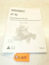 Gravely ZT 1844-XL Zero Turn Mower Owners Manual, used for sale  Kingston