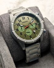 Fabulous Fossil Flight Chronograph Quartz Stainless Steel Band Men's Wrist Watch, used for sale  Shipping to South Africa