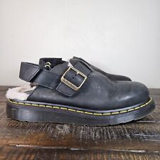 Tamancos sapatos Dr. Doc Martens Jorge II masculino tamanho 8 feminino 9 couro preto com tiras comprar usado  Enviando para Brazil