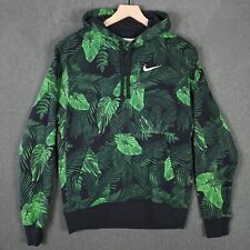 Nike Hoodie Sweatshirt Mens Small Green All Over Print French Terry Pullover for sale  Shipping to South Africa