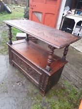 Antique monks bench. for sale  LLANDRINDOD WELLS