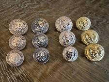 6 peças, botões de cabeça de leão, plástico, metal, 25mm, 21mm, 18mm, ouro, antigo comprar usado  Enviando para Brazil