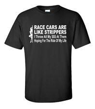 Camiseta Race Cars Like Strippers Drag carreras pista tierra asfalto calle segunda mano  Embacar hacia Argentina