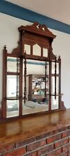 antique overmantle mirror for sale  AXMINSTER