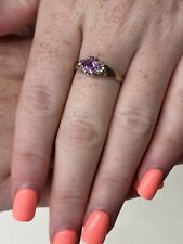 9ct Gold Art Deco Design Amethyst Diamond Ring. for sale  Shipping to South Africa