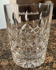 4 WATERFORD CRYSTAL LISMORE DOUBLE OLD FASHIONED TUMBLERS  4 3/8"  “NationsBank” for sale  Shipping to South Africa