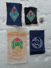 Girl Guide / Girlguiding 5 Scotland badges - silk (used) Cloth and Enamel (new) for sale  CAERNARFON