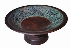 Decorative Embossed Metal Dish For Decor Patina Color 10" Tabletop Centerpiece segunda mano  Embacar hacia Argentina