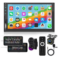 Rádio de carro 7" para Apple/Andriod Carplay carro estéreo tela sensível ao toque duplo din + câmera comprar usado  Enviando para Brazil