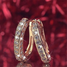 Used, Gorgeous Cubic Zircon Jewelry Silver Plated,Rose Gold,Gold Women Hoop Earring for sale  Shipping to Canada