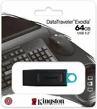 Unidad flash USB Kingston 64 GB DataTraveler Exodia USB 3.2 Generación 1, tapa protectora segunda mano  Embacar hacia Argentina