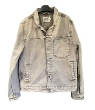 Topman Size M Denim Jacket Mens Classic Western 100% Cotton Brown Pockets Casual for sale  Shipping to South Africa