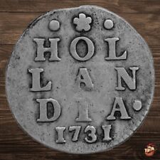 Moneda Hollandia - Provincia de Holanda 1731 - República Holandesa VOC (2 Stuivers) #T158 segunda mano  Embacar hacia Argentina